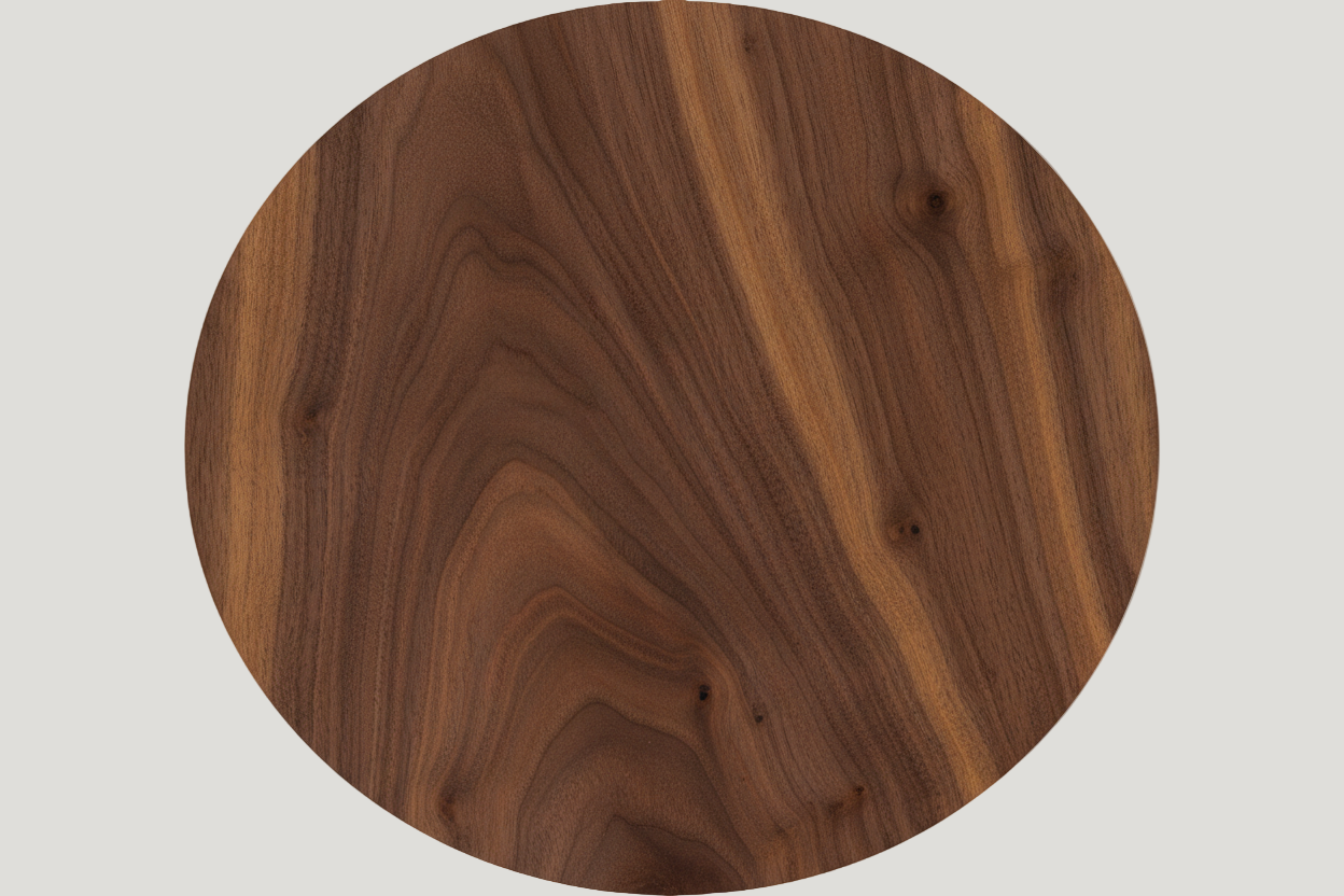 Rundes Walnussholz-Bild